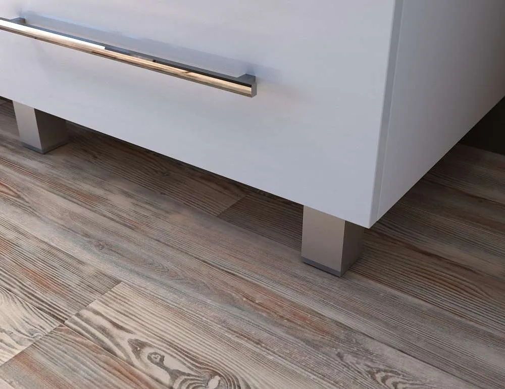 Тумба под раковину Соната 58Н 3в.я. белый глянец