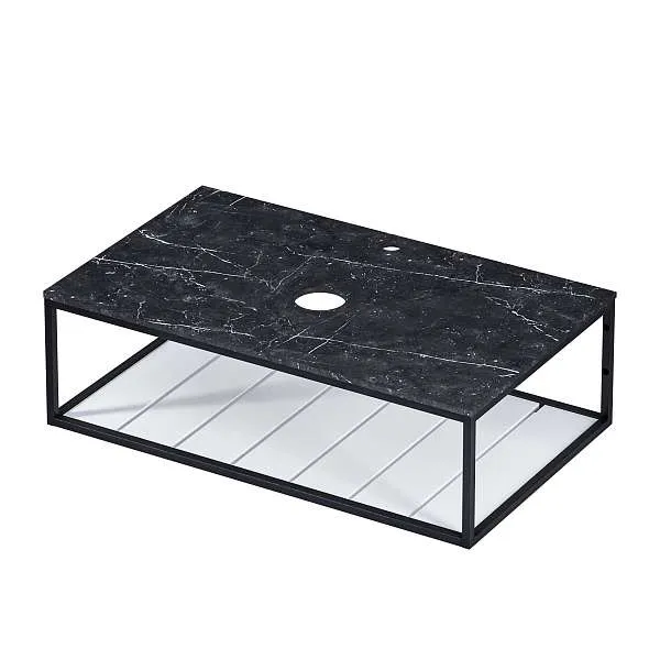 Тумба открытая Sync 60 Black/white, лофт