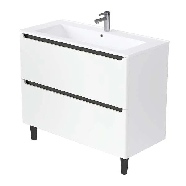 Тумба под раковину Coda 65Н (650х887х471) 2я перламутр белый