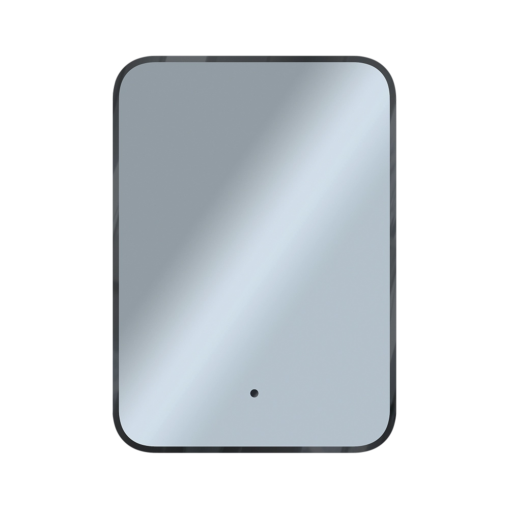 Зеркало ФОРМА СОФТ (500х700х30) прямоугольник черный К01 LED датчик