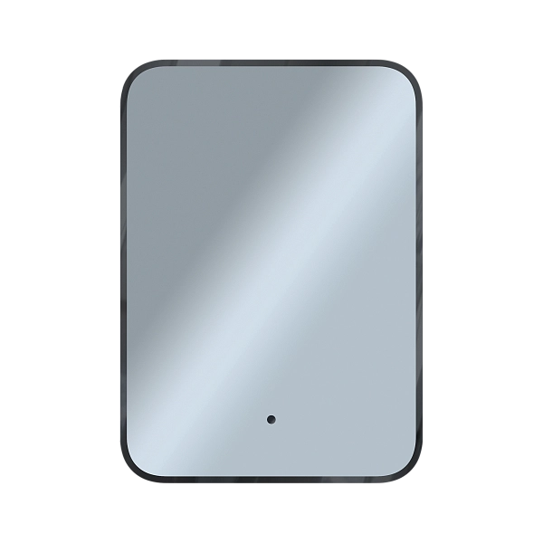 Зеркало Shape Soft (500х700х30) прямоугольник черный К01 LED датчик