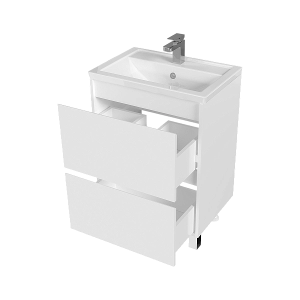 Тумба Aris 70Н 2я. Белый глянец