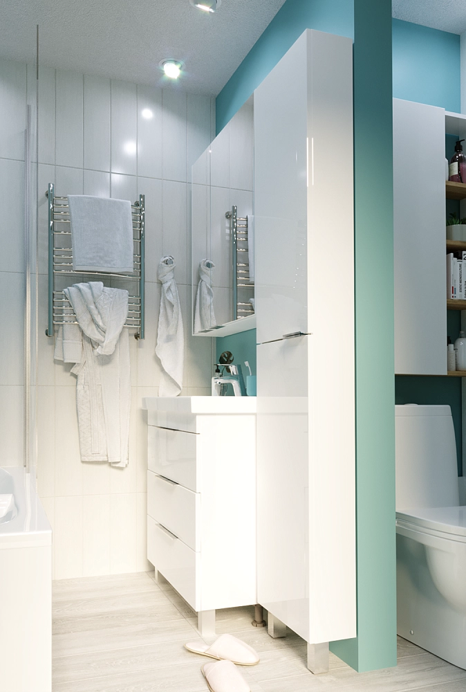 Тумба под раковину ГАУЛА/Gaula 80Н 3я белый