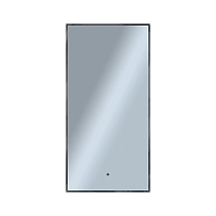 Зеркало Shape Strict (500х1000х30) прямоугольник черный К01 LED датчик