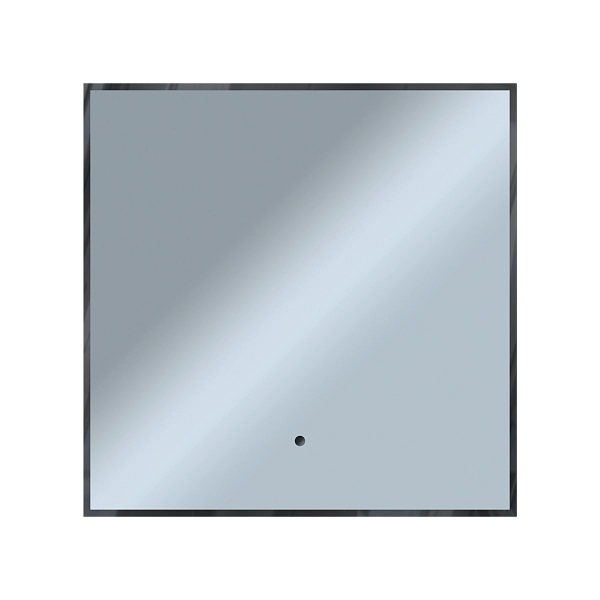 Зеркало Shape Strict (600х600х30) квадрат черный К01 LED датчик