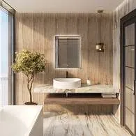 Зеркало PINO (700х900х29) прямоугольник черный УФ01 подсветка/сенсор