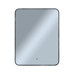Зеркало Shape Soft (700х900х30) прямоугольник черный К01 LED датчик
