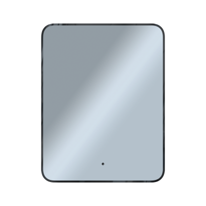 Зеркало Shape Soft (700х900х30) прямоугольник черный К01 LED датчик