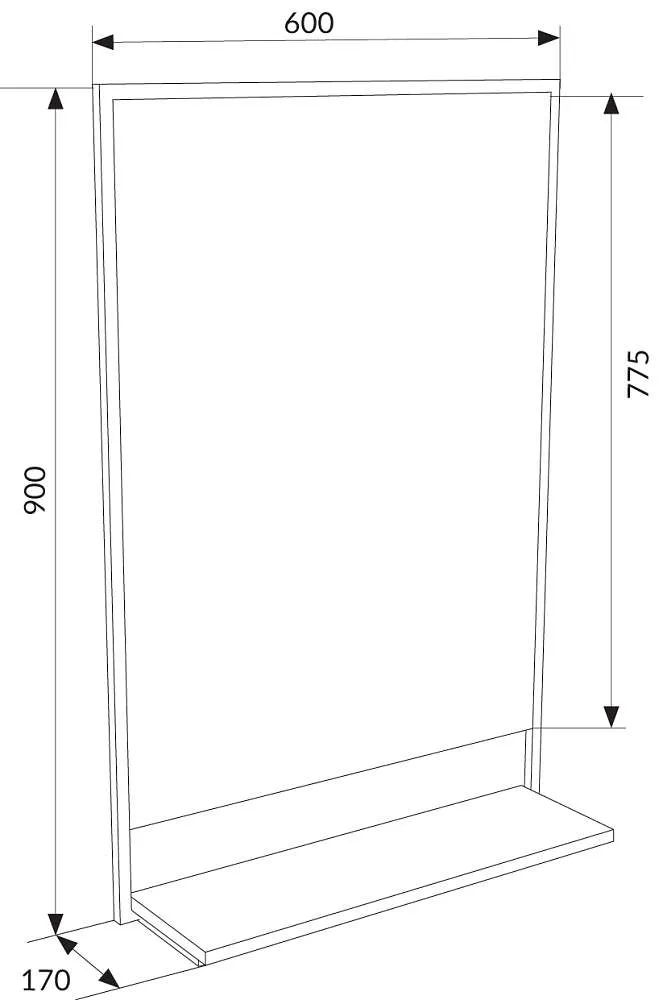 Зеркало GRUNGE LOFT 60П