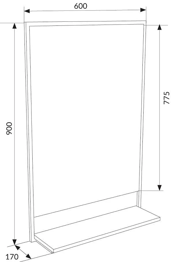 Зеркало GRUNGE LOFT 60П