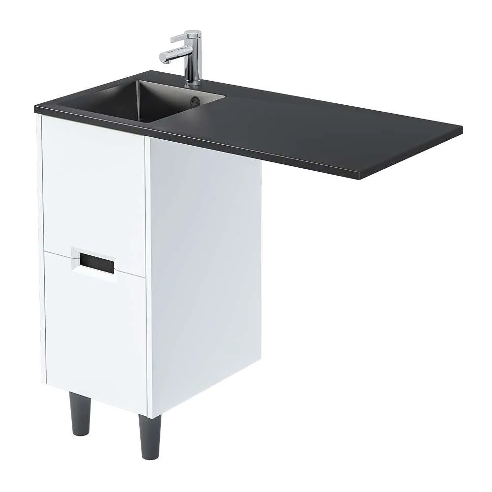 Тумба КЛЭР/Maid 38Н(100) (380х890х475) 2я белый