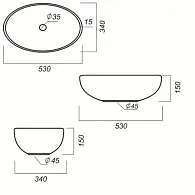 Раковина "Ringo Cut 53" Санита