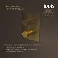 Комплект встраиваемый IDDIS Дюна смеситель, верхний душ, лейка золото матовое DUNMG0Ti67
