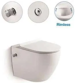 Унитаз подвесной Santi Line с встроенным смесителем и функцией биде сиденье микролифт SL-5002SM-BD