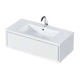 Тумба под раковину Milacco 100П (994х300х476) 1я белый (верх)