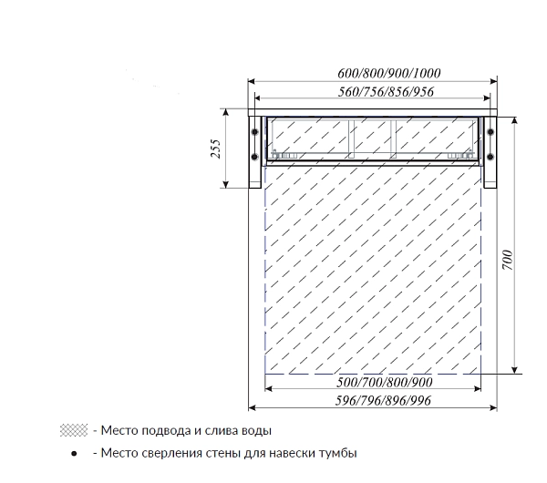 Тумба со столешницей GRUNGE LOFT 60П 1в.я Дуб Вотан