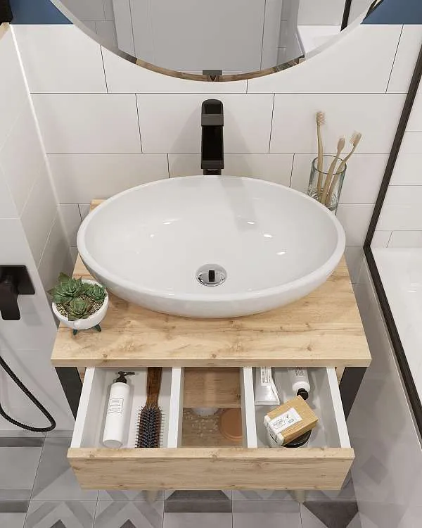 Тумба со столешницей GRUNGE LOFT 60П 1в.я Дуб Вотан