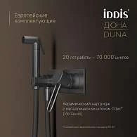 Смеситель с гигиенической лейкой IDDIS Дюна встраиваемый графит матовый DUNGMV0i08