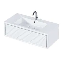 Тумба под раковину Glace 100П (994х300х476) 1я белый (верх)