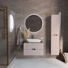 Тумба со столешницей Vortex 80П (800х500х500) 2я орех каньон коньяк/латте фактурный