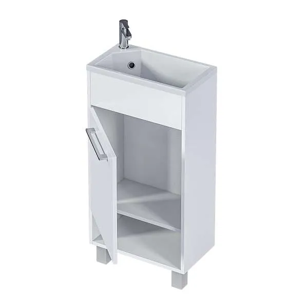 Тумба с раковиной Lira 40Н 1д. Белый глянец L