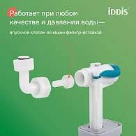 Комплект 3в1 IDDIS Basic подвесной унитаз, инсталляция и клавиша смыва белая BASBQ03i73
