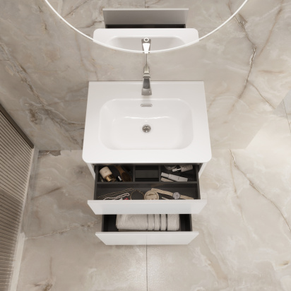 Тумба под раковину Mona 70Н (700х870х453) 2я белый