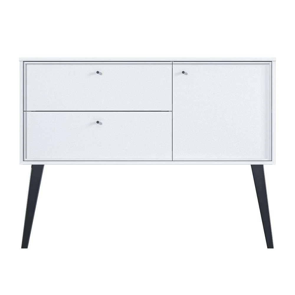 Тумба со столешницей АЛЬПАКА/Goat 1200х500х500П 2я 1д эмаль белая/бук черный