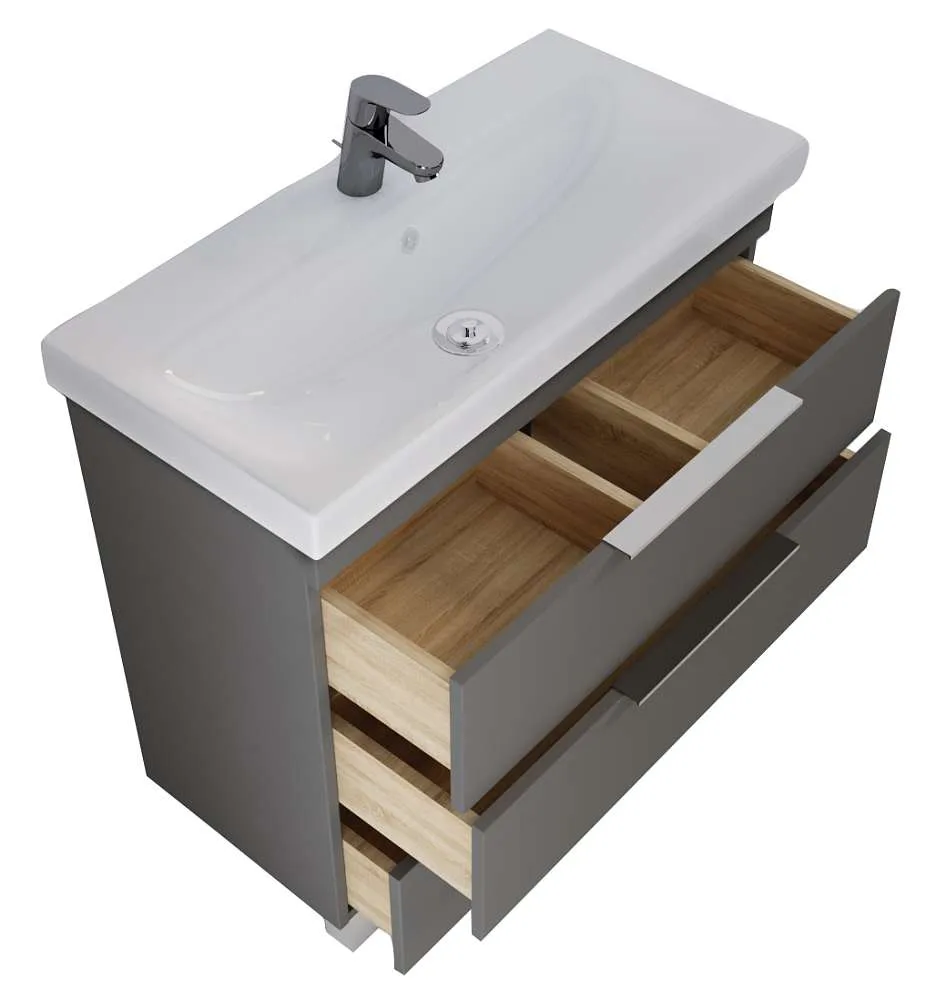 Тумба под раковину ГАУЛА/Gaula 80Н 3я черный