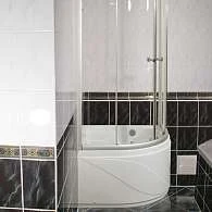 Дверки душевые, полукр (матовый хром), поддон высокий, IDDIS, TF90MH