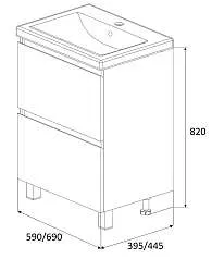 Тумба New Aris 70Н 2я. Дуб Сонома