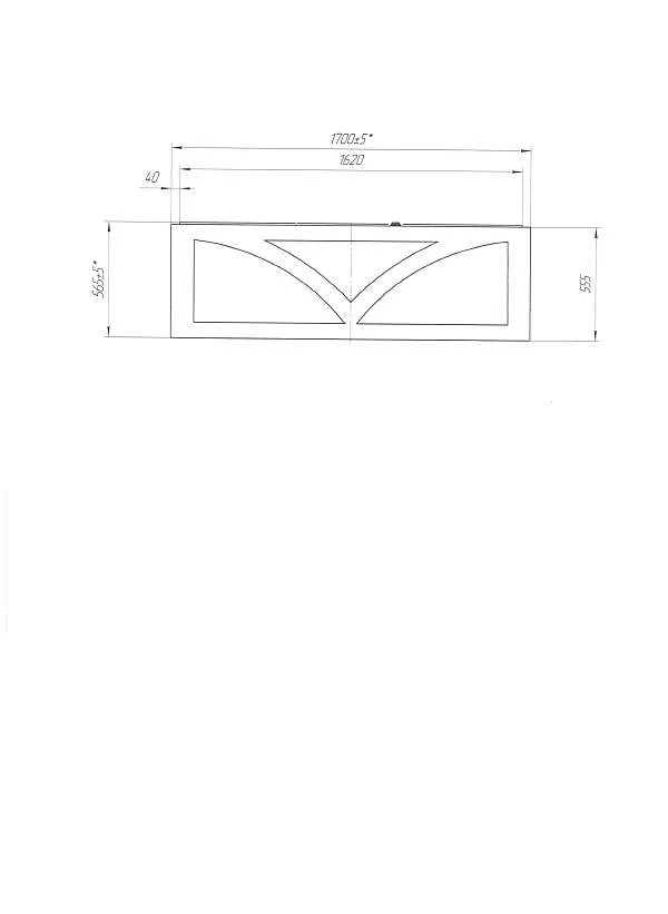 Панель ЭЛЕГАНТ/ELEGANCE/КЛАССИК/МОДЕРН 1700 фронт рельеф
