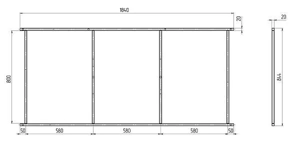 Рама разборная ЭСМА/ESMA 1900х900