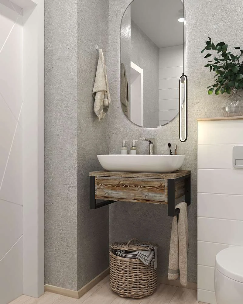 Тумба со столешницей ГРАНЖ ЛОФТ/GRUNGE LOFT 60П 1в.я дуб намибия
