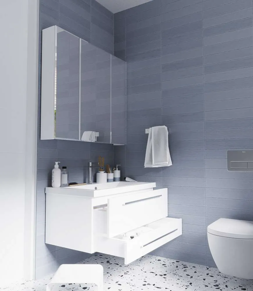 Тумба под раковину Соната 75П 2в.я. белый глянец