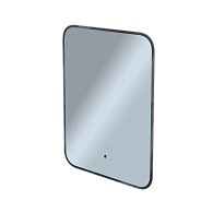 Зеркало Shape Soft (500х700х30) прямоугольник черный К01 LED датчик
