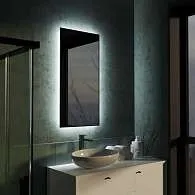 Зеркало Shape Strict (500х1000х30) прямоугольник черный К01 LED датчик