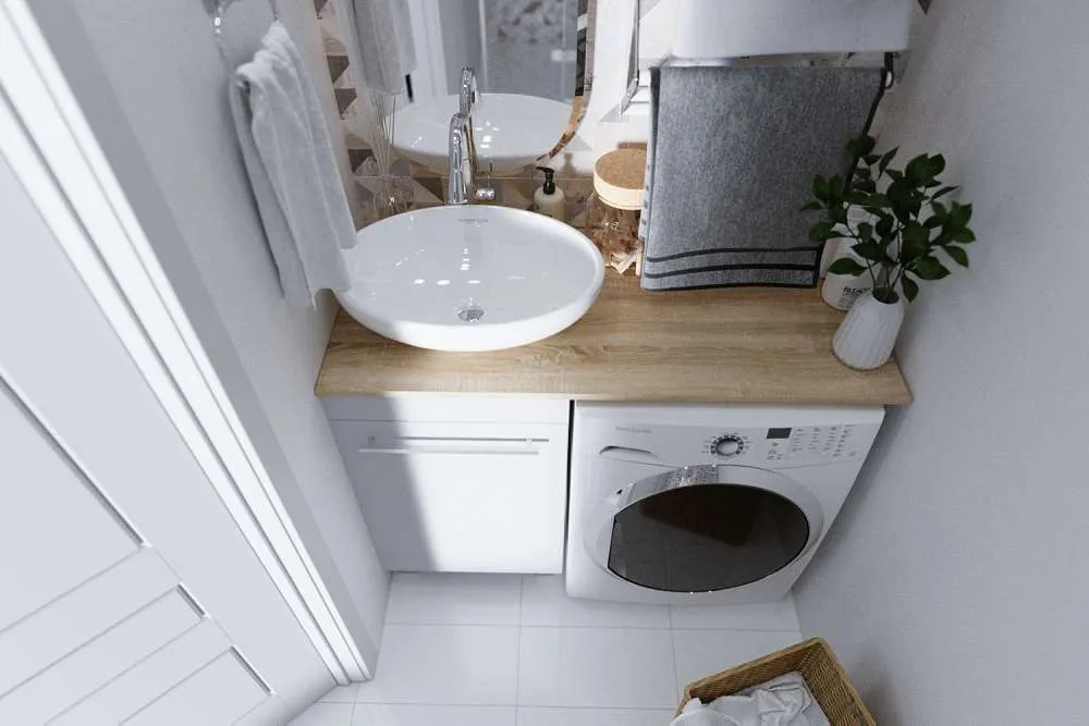 Тумба ВИСТА/Wash 48Н 1д. белый глянец