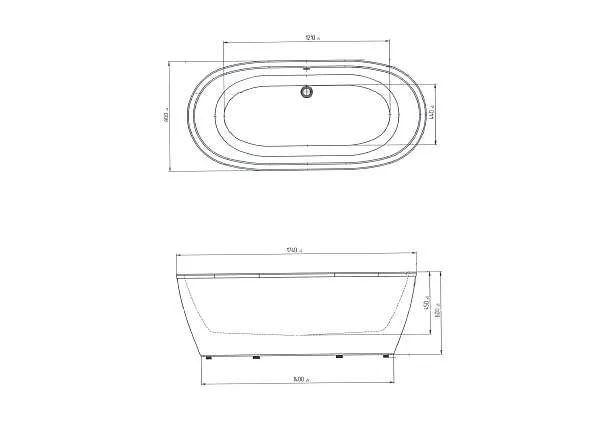 Ванна "TONDO" 174*80 (с подсветкой)