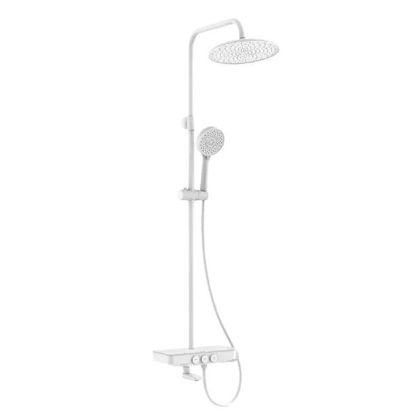 Душевая система Iddis Shelfy с изливом белый матовый SHEWTBTi06