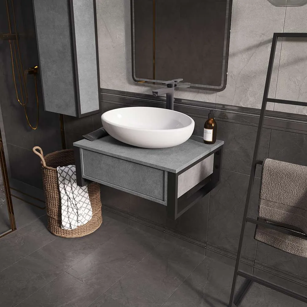 Тумба ГРАНЖ ЛОФТ/GRUNGE LOFT 60П 1в.я бетон лофт