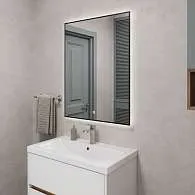 Зеркало PINO (700х900х29) прямоугольник черный УФ01 подсветка/сенсор