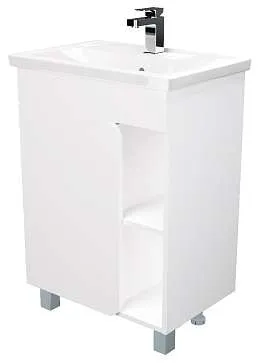 Тумба под раковину НУВО/Nuvo 60Н 1д. белый глянец