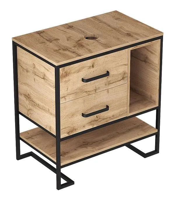 Тумба со столешницей Grunge Loft 80Н 2я/2п Дуб вотан