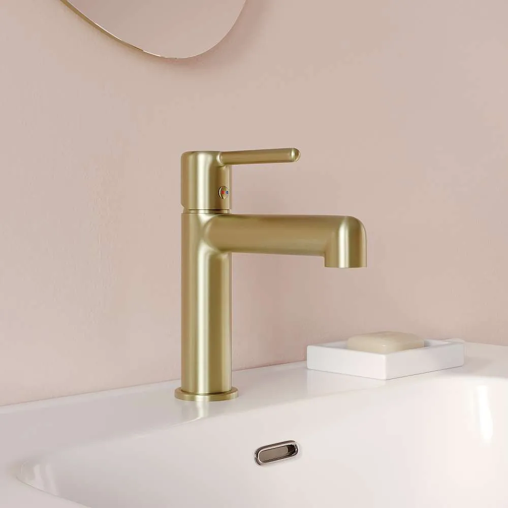 Cмеситель для раковины IDDIS Aiger золото матовый AIGMG00i01