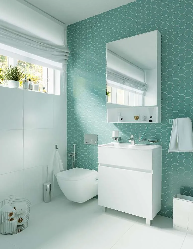 Зеркало-шкаф Mira 60 Белый глянец