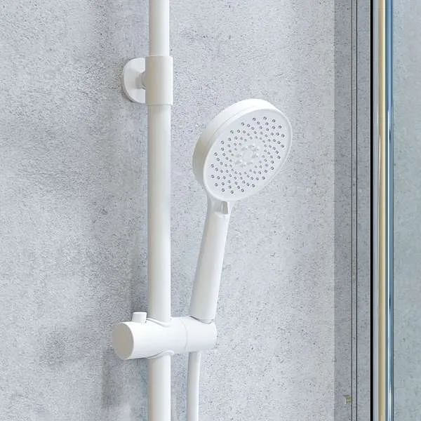 Душевая система Iddis Shelfy с изливом белый матовый SHEWTBTi06