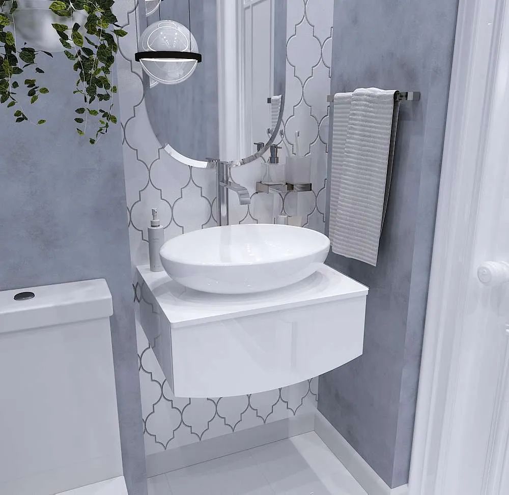 Тумба со столешницей НЕГА/Nega 60П 1в.я. белый