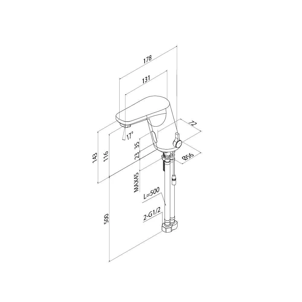 Смеситель для раковины IDDIS Pulse сенсор PULSBS1i86