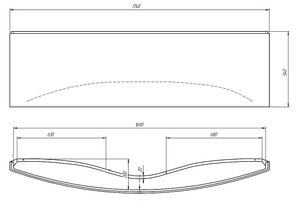 Панель НЕГА/NEGA 1700х950 фронт рельеф